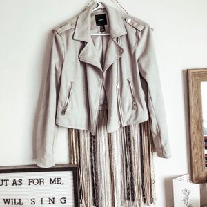 Forever 21 Faux Suede Moto Jacket